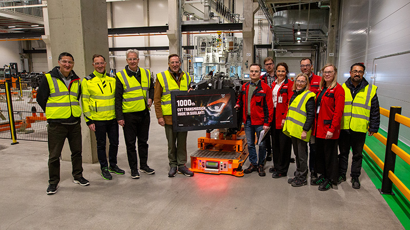 Markierung des 1.000. CVT-Getriebes aus Suolahti, Finnland
